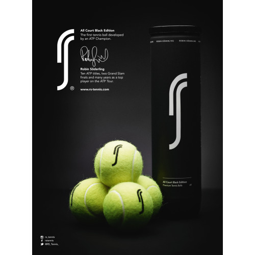 Tube 4 balls ROBIN SODERLING all court black edition