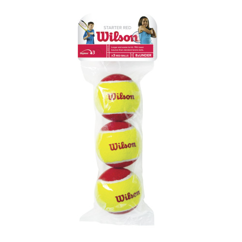 Bag of 3 WILSON starter red balls Bag of 3 WILSON starter red balls