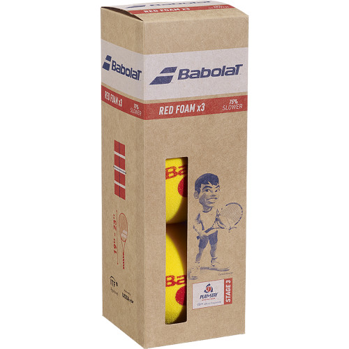 Bag of 3 BABOLAT red foam balls Bag of 3 BABOLAT red foam balls