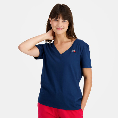 Women's LE COQ SPORTIF essentiels v neck spring/summer t-shirt Women's LE COQ SPORTIF essentiels v neck spring/summer t-shirt